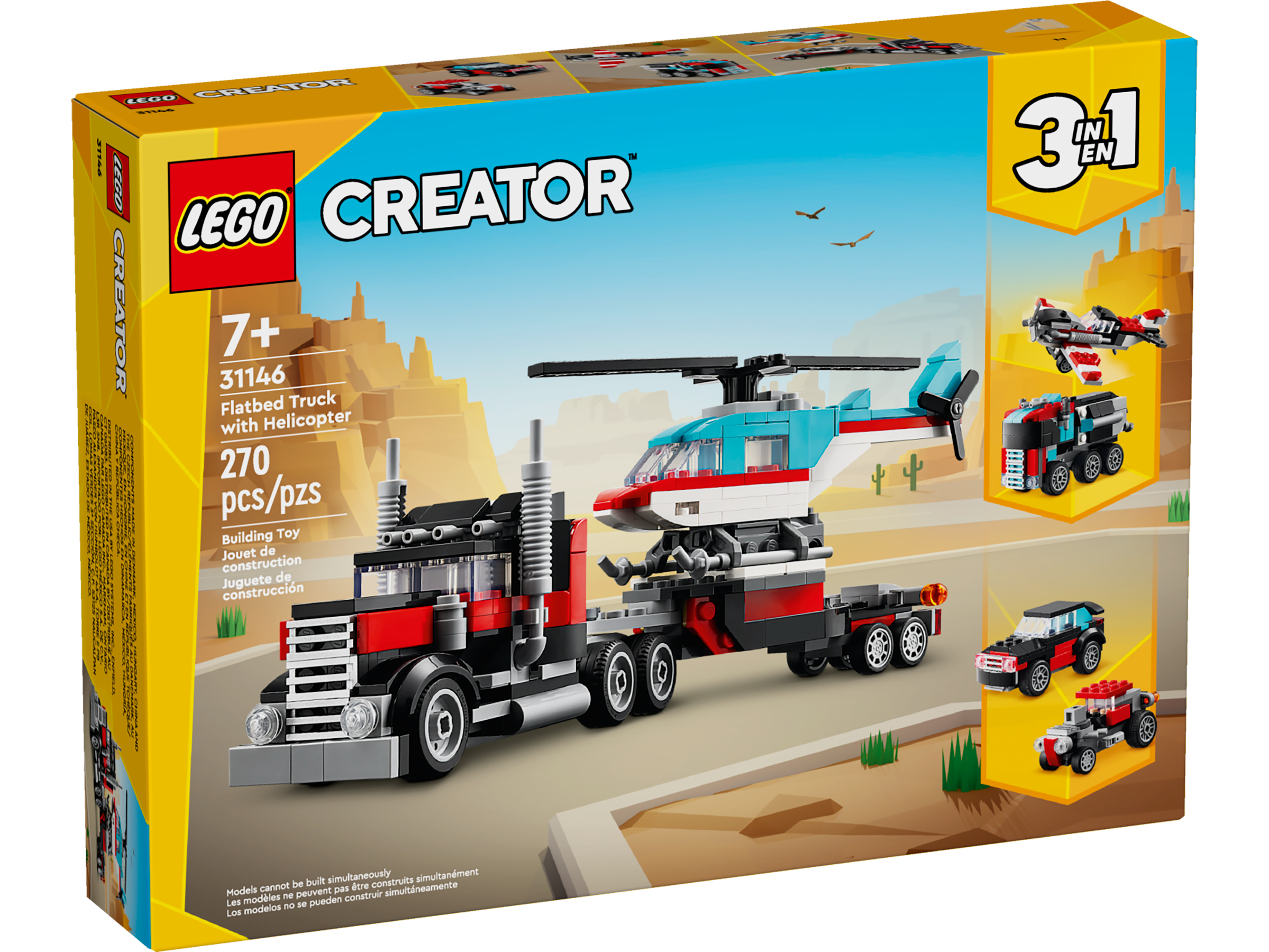 Truck met helikopter